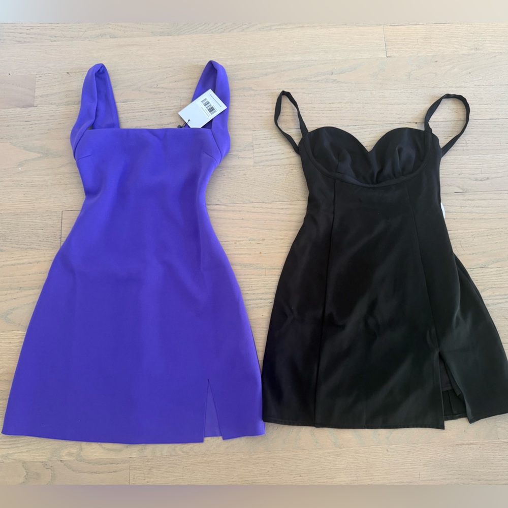 Princess Polly Vibrant Purple and Classic Black Mini Dresses
